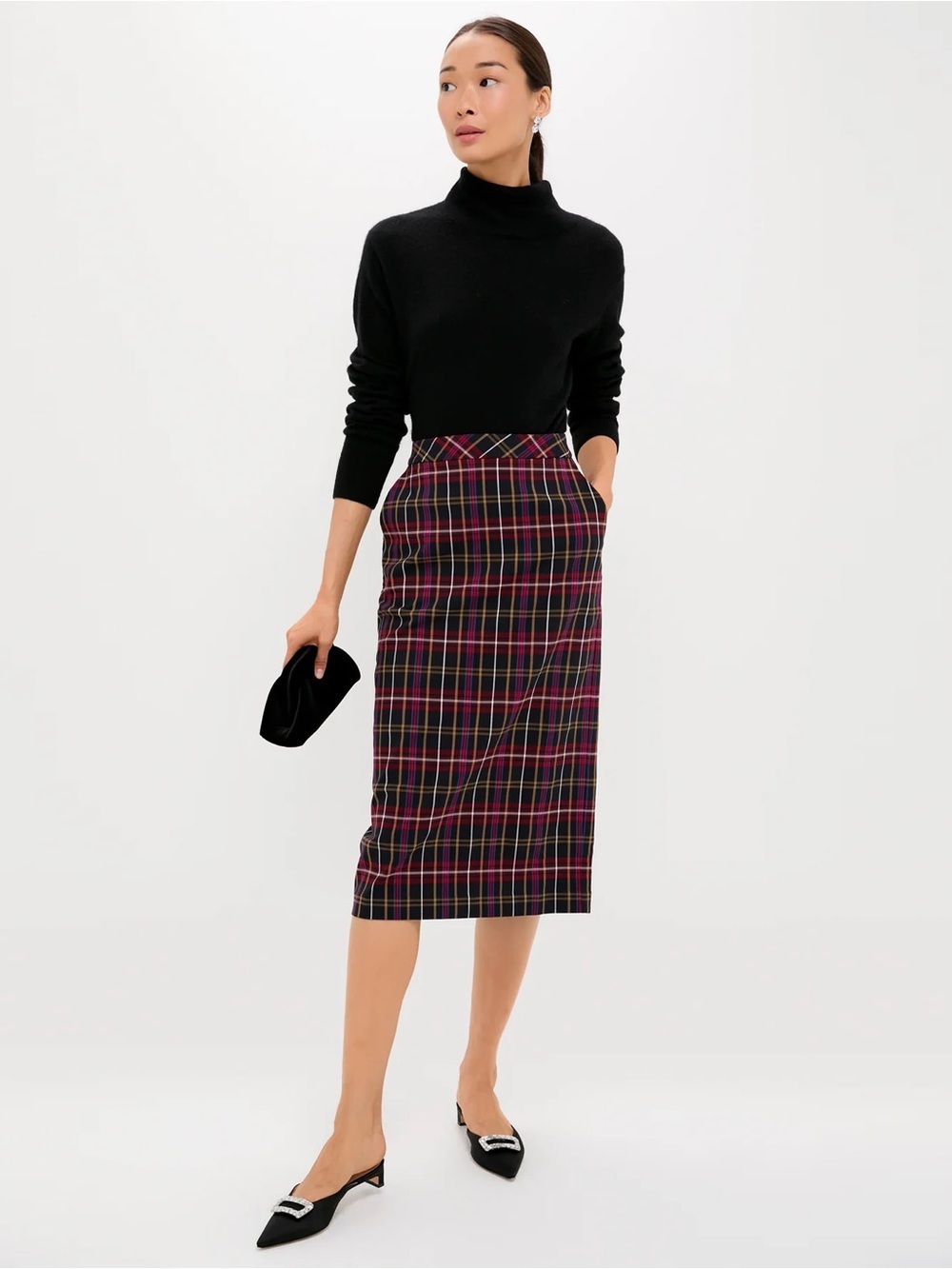 Tuckernuck - Baroque Tartan Gwyneth Midi Skirt